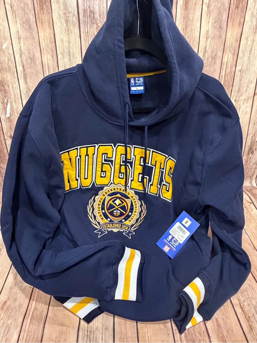 ✨NWT✨ NBA Denver Nuggets Navy Pullover Hoodie
